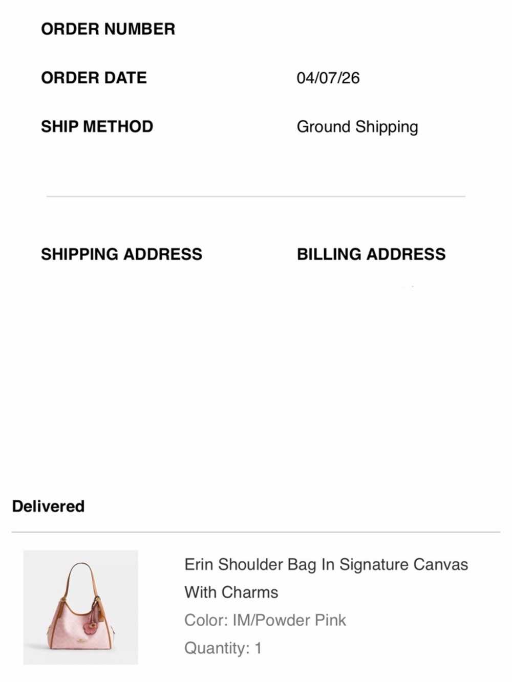 NWT 2026 Coach Powder Pink Erin Shoulder Bag w/Charms CEL13 SAMEDAY SHIP - Picture 6 of 6